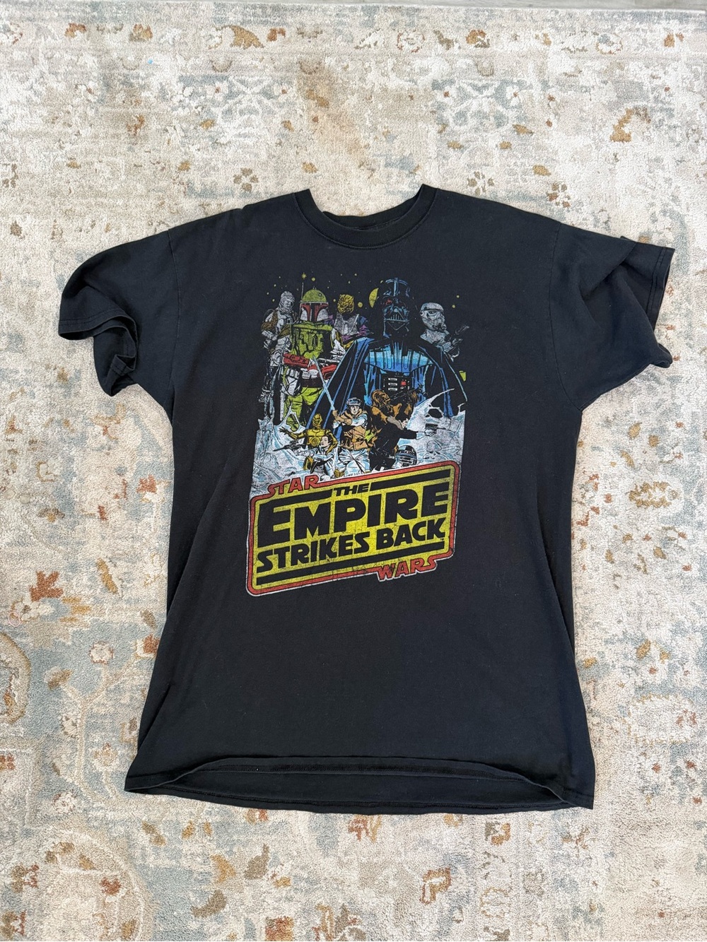 Star Wars Black 'The Empire Strikes Back' Graphic Tee with Multicolor Print